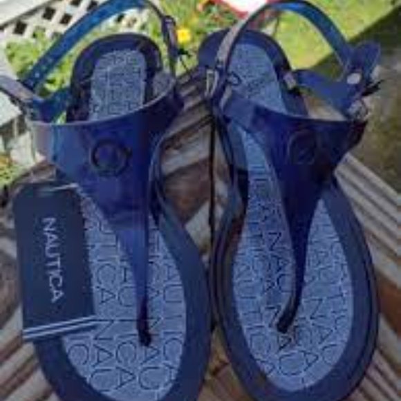 Nautica Shoes - Nautica Women's Jelly Sandals - Navy Blue Gustava Thong-Strap Flip Flops